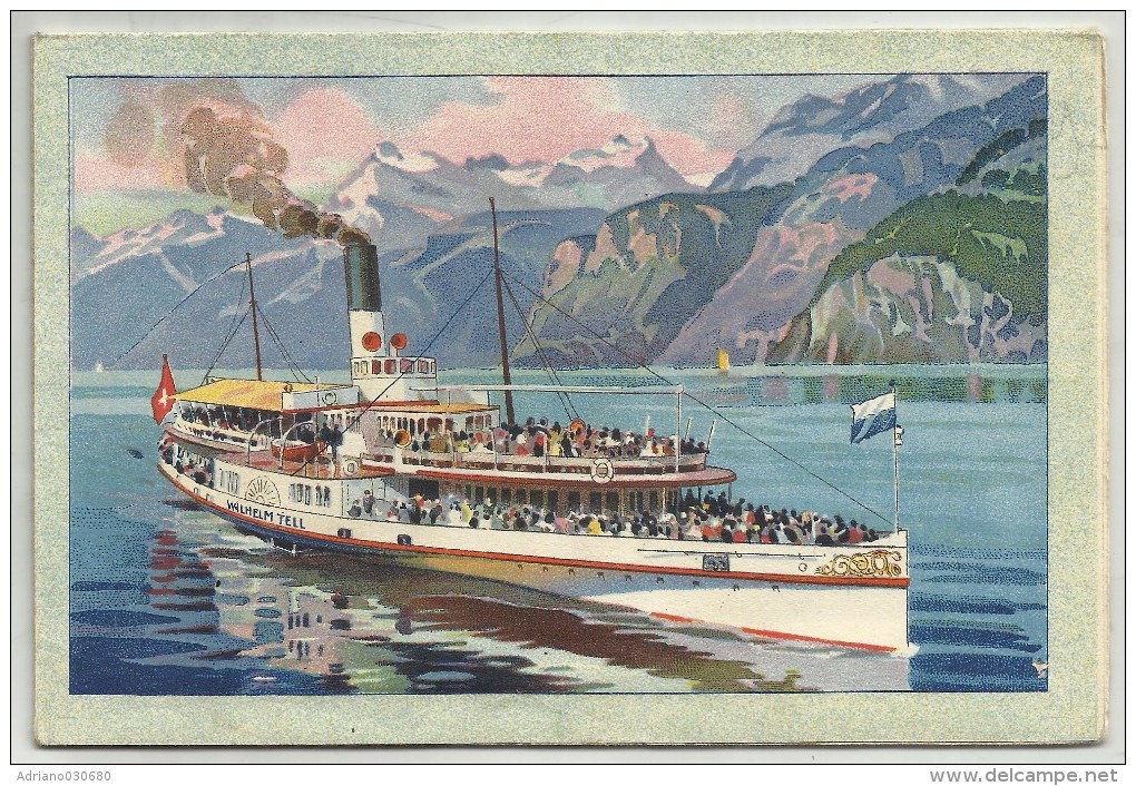 81974 ANTICO ORARIO PIROSCAFO BATTELLO  DAMPFSCHIFFAHRT VIERWALDSTATTERSEE LAKE OF LUCERNE LUZERN 1941 - Europa