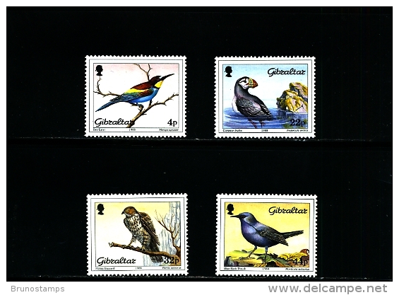 GIBRALTAR - 1988  BIRDS  SET  MINT NH - Gibilterra