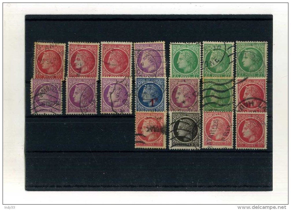 - FRANCE 1945/47 . TIMBRES TYPE CERES DE MAZELIN . - 1945-47 Ceres (Mazelin)