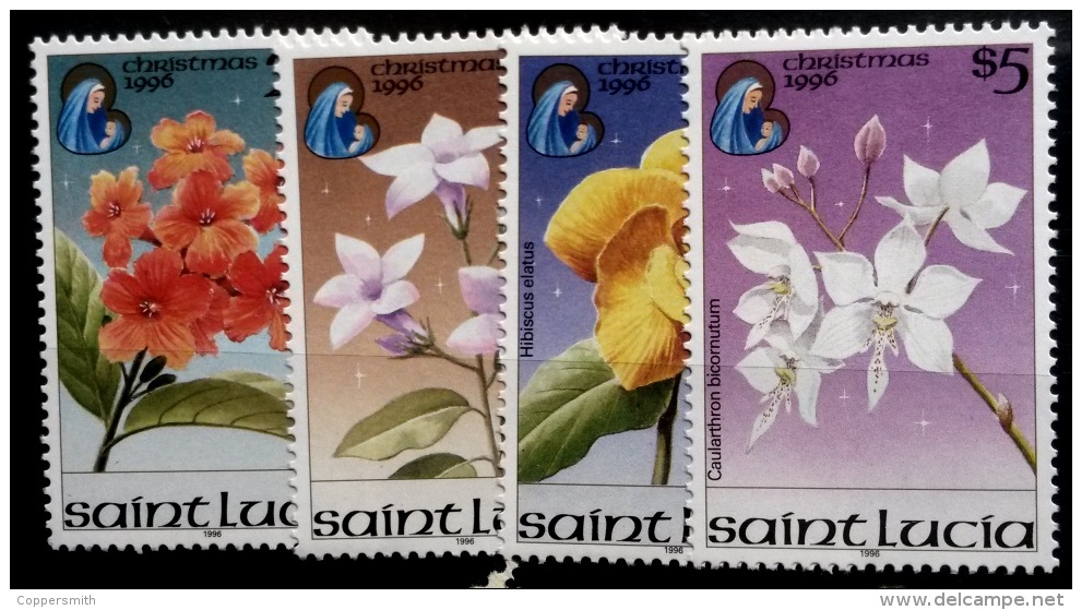 (22) St. Lucia  Plants / Flora / Flowers / Fleurs / Blumen / Bloemen / 1996  ** / Mnh   Michel 1071-74 - St.Lucia (1979-...)