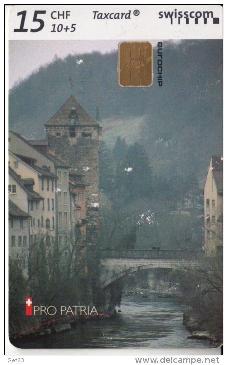 Taxcard Swisscom - Pro Patria - Brugg - Stadt Der Begegnung Am Historischen Aareübergang - Paysages