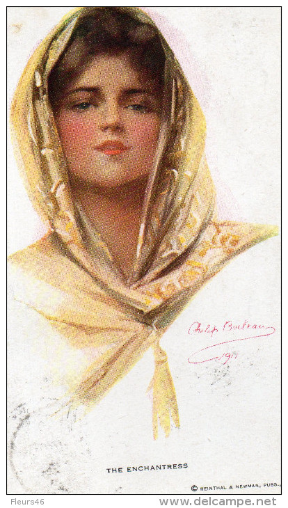 Illustrée Signée Philip BOILEAU : Femme Au Foulard Jaune : THE ENCHANTRESS - Boileau, Philip