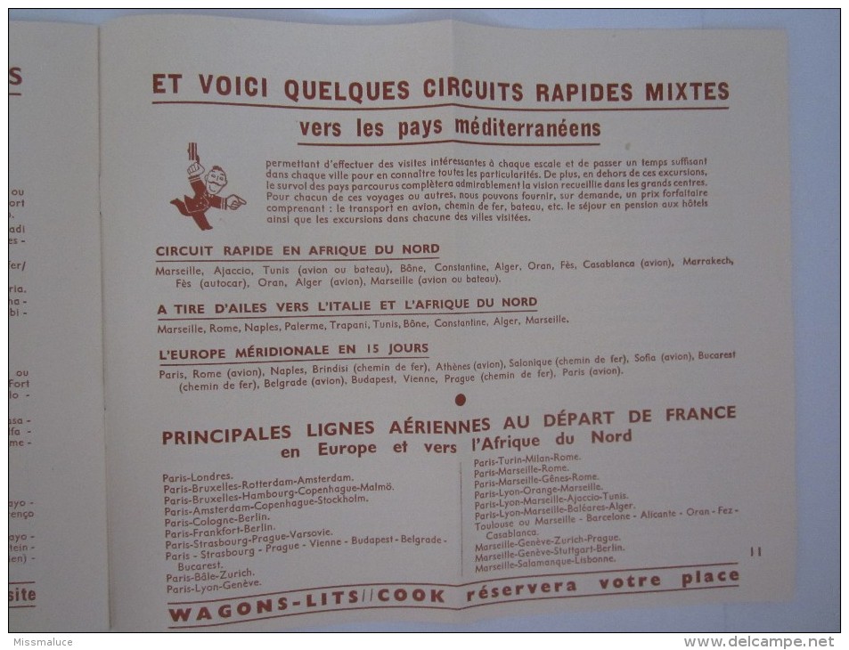 PUBLICITÉ BATEAU PAQUEBOT LISTE CROISIÈRES WAGONS LIT COOK - Other & Unclassified