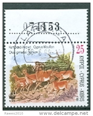 Zypern 1998 Mi. 915 Gest. Oberrand Mit Nr. WWF Mouflon - Used Stamps
