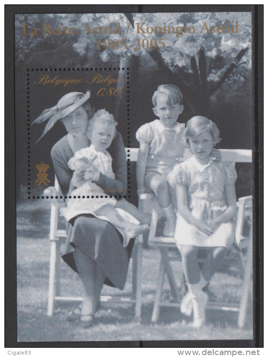 Belgique Bloc 126 *** 100ème Ann De La Naissance De S.M. La Reine Astrid - Astrid Et Ses Enfants - 2005 - 1961-2001