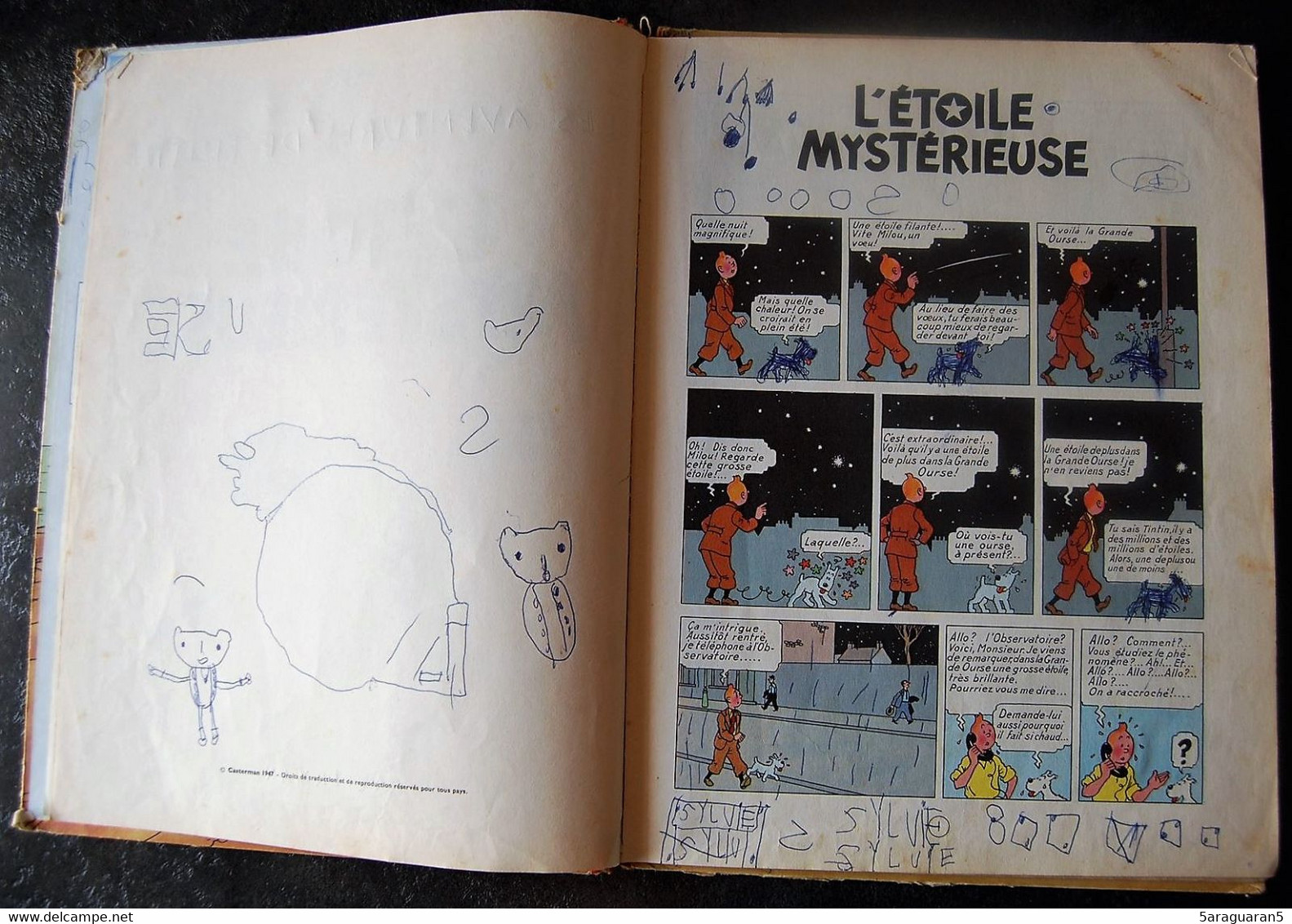 BD TINTIN - 10 - L'étoile mystérieuse - B29 - Rééd. 1960