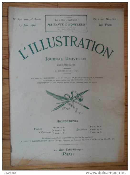 L´illustration  (N° 3722  -  27 Juin 1914)   72° Année - 1900 - 1949