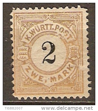 WURTEMBERG   -    1881.    . Y&T N° 55 *. - Otros & Sin Clasificación