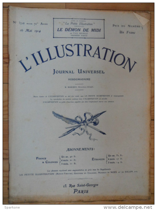 L´illustration  (N° 3716  -  16 Mai 1914)   72° Année - 1900 - 1949