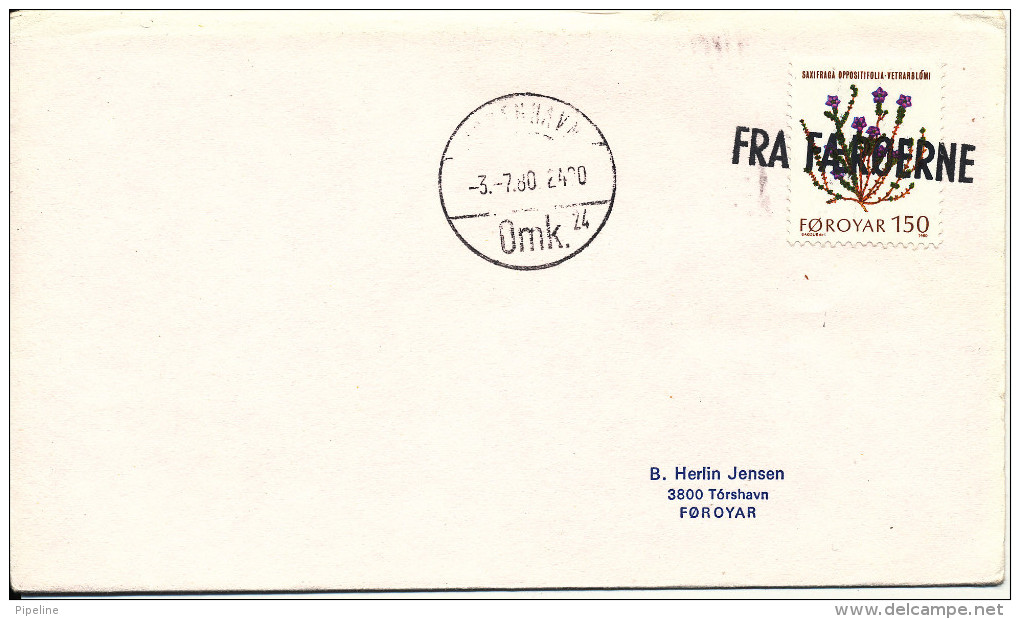 Faroe Islands Ship Cover Fra Færøerne (FROM FAROE ISLANDS) Copenhagen 3-7-1980 - Faroe Islands