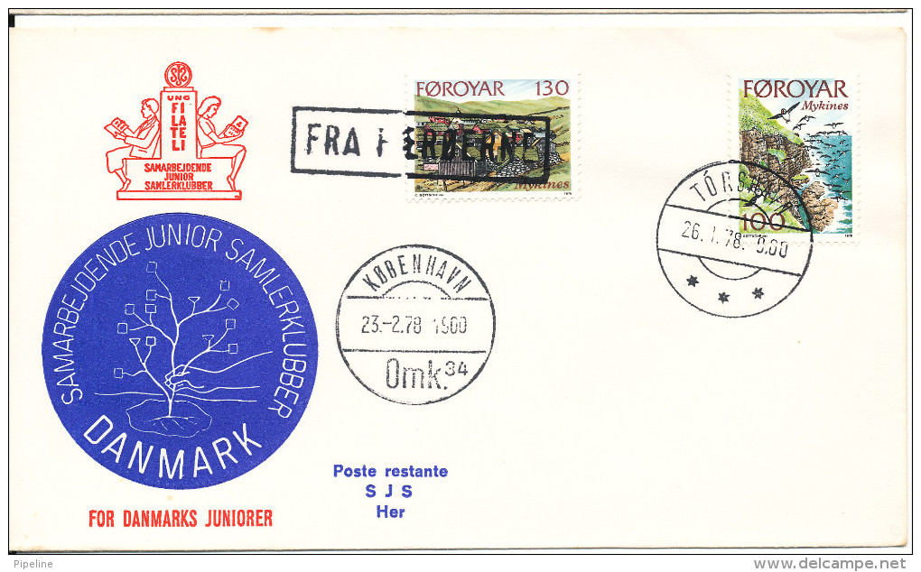 Faroe Islands Ship Cover Fra Færøerne (from Faroe Islands) Copenhagen 23-2-1978 - Faroe Islands