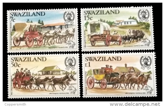 (022) Swaziland  UPU Congress / Animals / Horse Coaches  ** / Mnh  Michel 454-57 - Swaziland (1968-...)