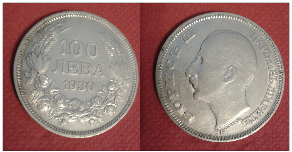 BULGARIA 100 LEVA 1930 SILVE COIN ARGENTO - Bulgarie