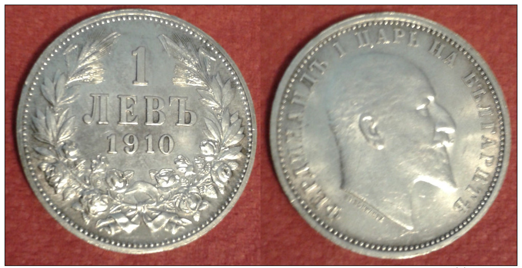 BULGARIA 1 LEVA 1910 SILVE COIN ARGENTO - Bulgaria