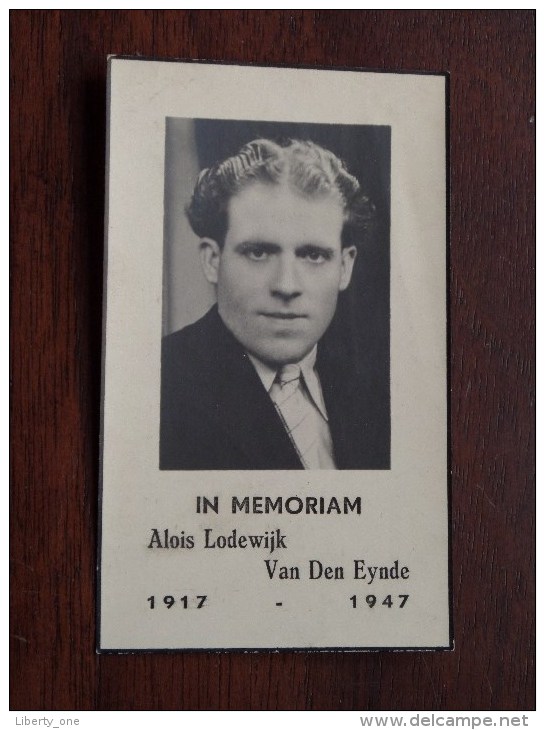 IN MEMORIAM Alois Lodewijk Van Den EYNDE 1917 - 1947 ( Details Zie Foto´s ) ! - Religion & Esotericism