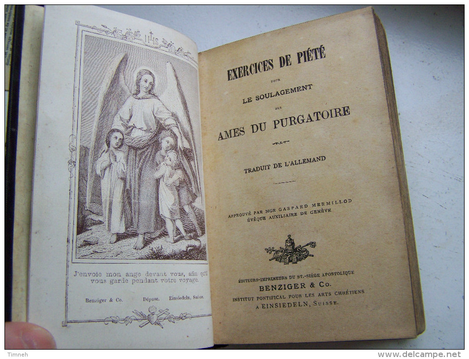 EXERCICES DE PIETE POUR LE SOULAGEMENT DES AMES DU PURGATOIRE BENZINGER & CO EINSIEDELN SUISSE Traduit De L'allemand - Religion