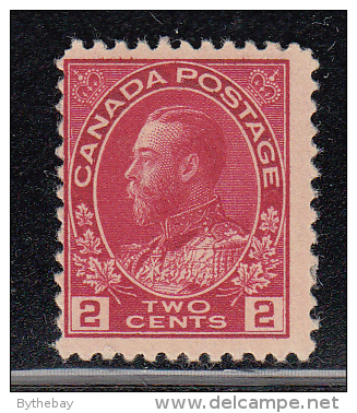 Canada MH Scott #106ii 2c George V, Admiral - Neufs