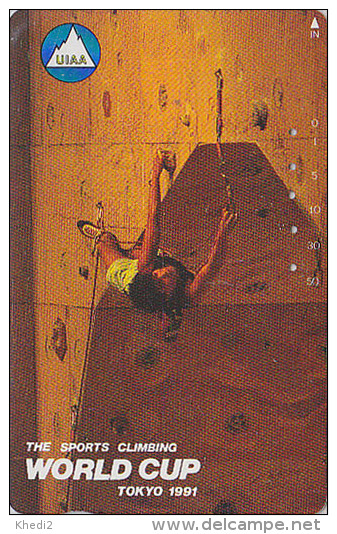 Télécarte Japon / 110-114265 - Sport - ESCALADE - CLIMBING / WORLD CUP Tokyo 1991 - Japan Phonecard - Escalada - 04 - Montagnes