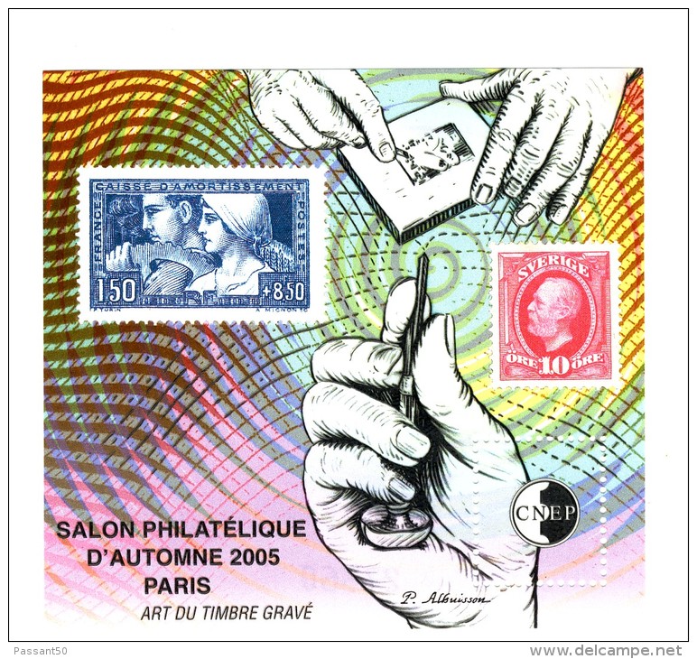 Bloc CNEP N° 44 : Salon D´automne 2005 , Paris - Art Du Timbre Gravé . Voir Le Scan . Cote Maury N° 44 : 15 € . - CNEP