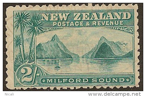 NZ 1898 2/- Milford Sound SG 269 U #CD262 - Gebruikt