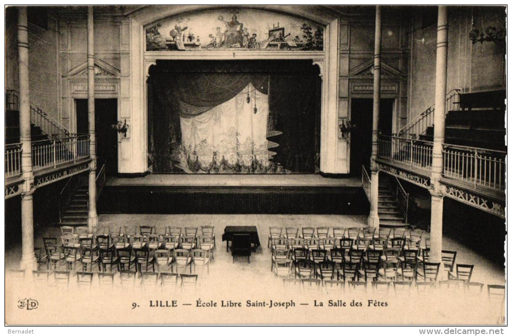 LILLE ... ECOLE LIBRE SAINT JOSEPH ... LA SALLE DES FETES - Lille