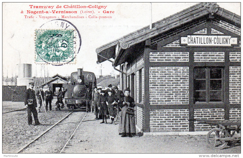 -CPA - 45 - Tramway De CHATILLON-COLIGNY à NOGENT-SUR-VERNISSON - La Gare - 338 - Chatillon Coligny