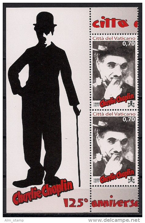 2014  Vatikan **MNH  125° Anniverario Della Nascita  Carlie Chaplin - Unused Stamps