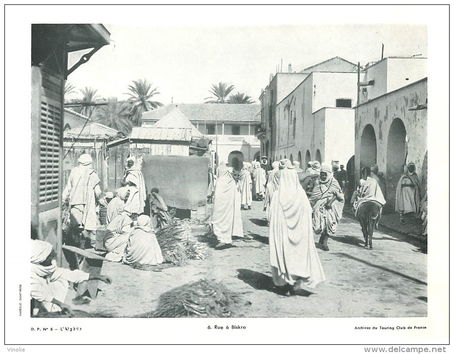 VP-14-47  : Image Pédagogique 21 X 27 Cm Algérie Rue à Biskra - Unclassified