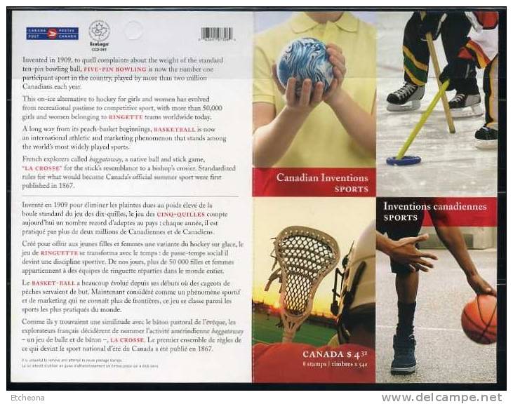 = Inventions Canadiennes De Sports: Cinq-quilles; Ringuette; Basket-Ball Et La Crosse. - Libretti Completi