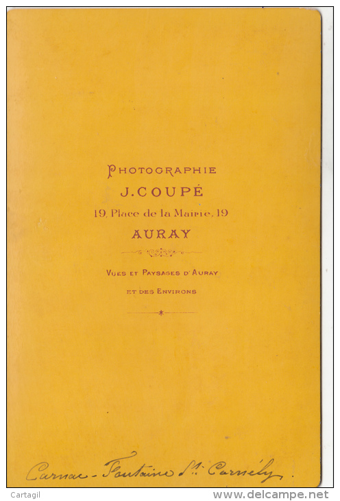 AC - B1419 -  Photo Ancienne -   Format 165x118mm  - 56 - Carnac - Fontaine St Carnély ( 2 Scans) - Lieux