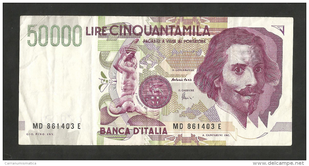 REPUBBLICA ITALIANA - 50000 Lire BERNI II° Tipo (Firme: Fazio / Amici) - 50000 Lire