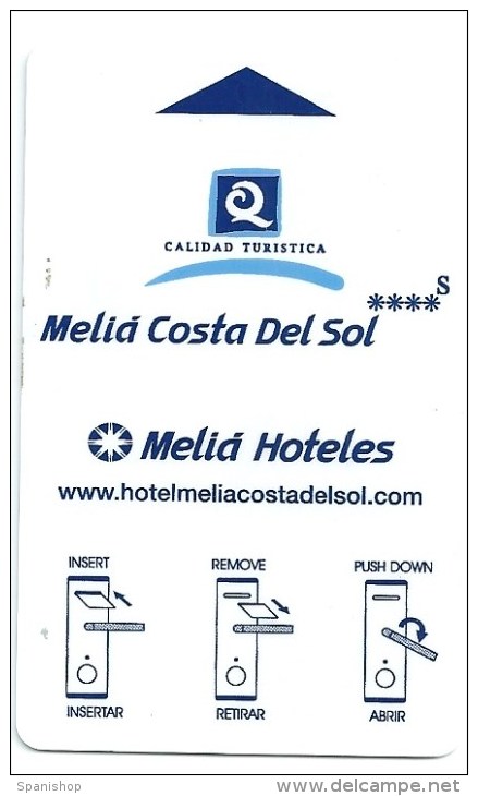 Llave Card Clef Key Keycard HOTEL MELIA COSTA DEL SOL - Etiquetas De Hotel