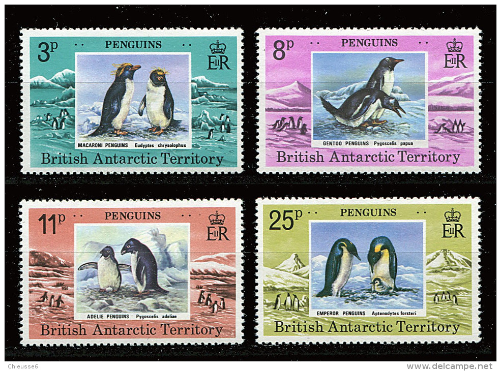 Antarctique Britann.** N° 78 à 81 - Les Manchots - Unused Stamps