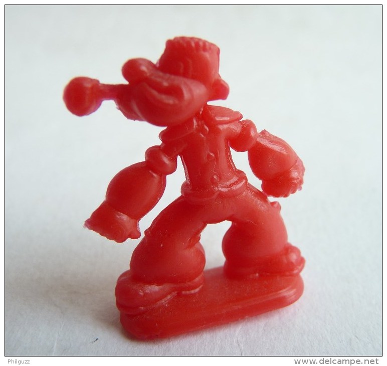 RARE FIGURINE PUBLICITAIRE POPEYE ITALIENNE Petite Taille 06 Monochrome Rouge - Pas Dunkin - Autres & Non Classés