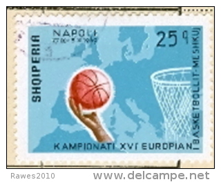 Albanien 1969 Mi. 1370 Gest. Basketball Europameisterschaften - Basketball