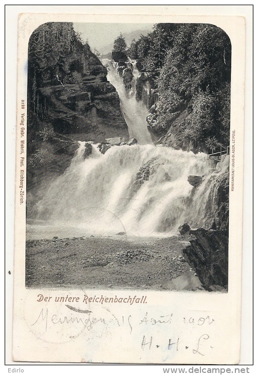 Unterer Reichenbachfall   -  Timbre Décollé Sinon TB - Reichenbach Im Kandertal