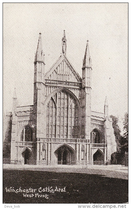 Vintage Postcard Winchester Cathedral West Front Hampshire - Winchester