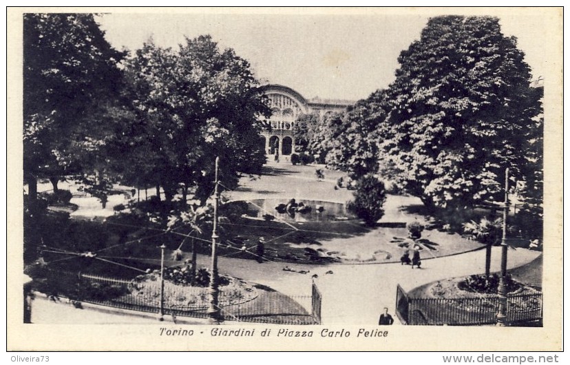 TORINO, Giardini Di Piazza Carlo Felice - 2 Scans - Parcs & Jardins