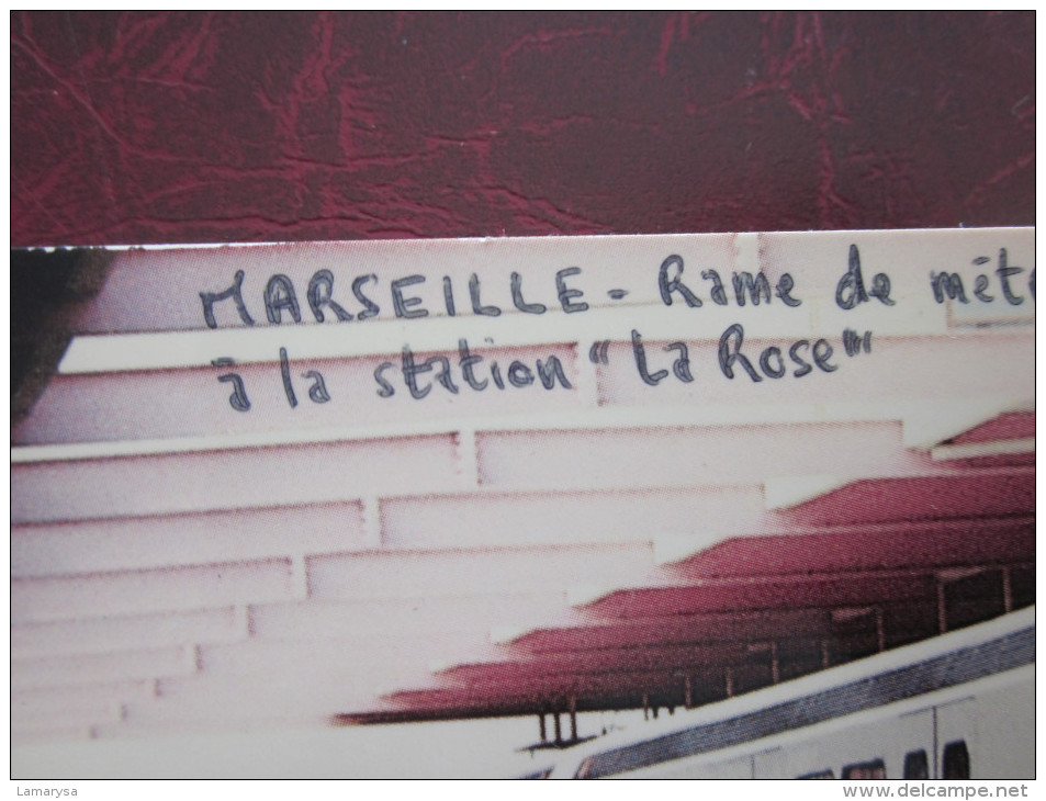 CPSM Le Métro De Marseille  Rame à La Station De La Rose  Mars 1983 Photo André Brigot > Carte Postale Ferroviaire - Metro