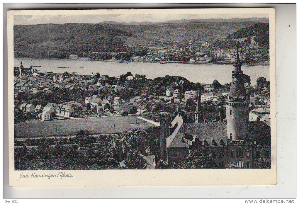 5462 BAD HÖNNINGEN, Panorama ,mit Schloß Arenfels, 195... - Bad Hönningen