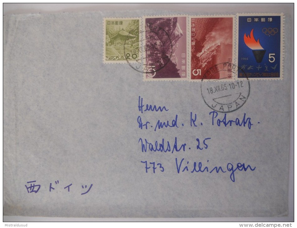 Japon Lettre De Osaka 1965 Pour Villingen - Briefe U. Dokumente