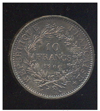 10 FRANCS  1966  ZILVER - Andere & Zonder Classificatie