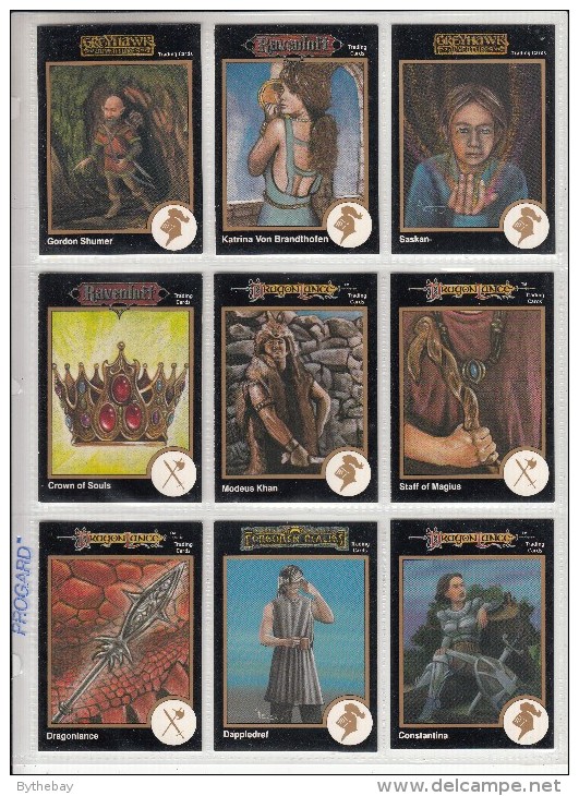 Assortment Of 16 Trading Cards - Forgotten Realms, Dragonlance, AD&D, Spelljammer, Ravenloft, Greyhawk - Autres & Non Classés