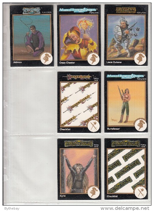 Assortment Of 16 Trading Cards - Forgotten Realms, Dragonlance, AD&D, Spelljammer, Ravenloft, Greyhawk - Autres & Non Classés