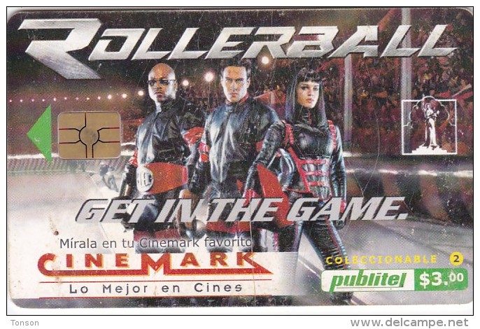 El Salvador, ELS-PUB-052, Cinemark, Rollerball - Coleccionable 2, 2 Scans. - Salvador