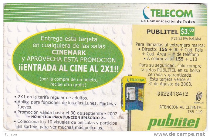 El Salvador, ELS-PUB-058, Cinemark, The 51st State, 2 Scans. - Salvador