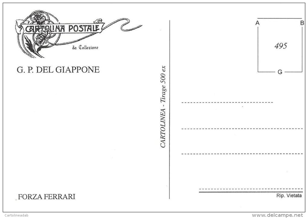 [DC0495] CARTOLINEA - G.P. DEL GIAPPONE - FORZA FERRARI - Grand Prix / F1