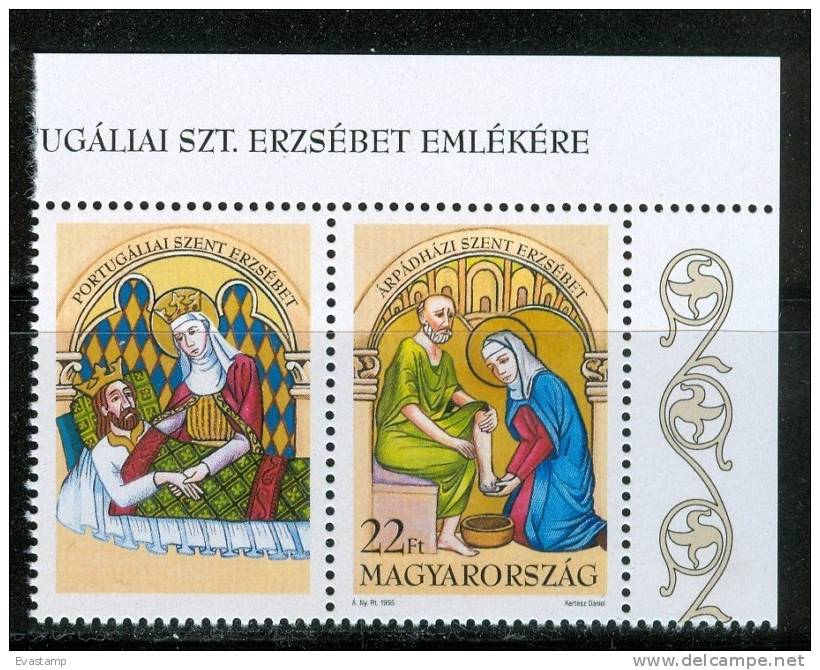 HUNGARY - 1995.St Elisabeth Of Hungary And Of Portugal  Pair MNH!! Mi 4364 - Unused Stamps