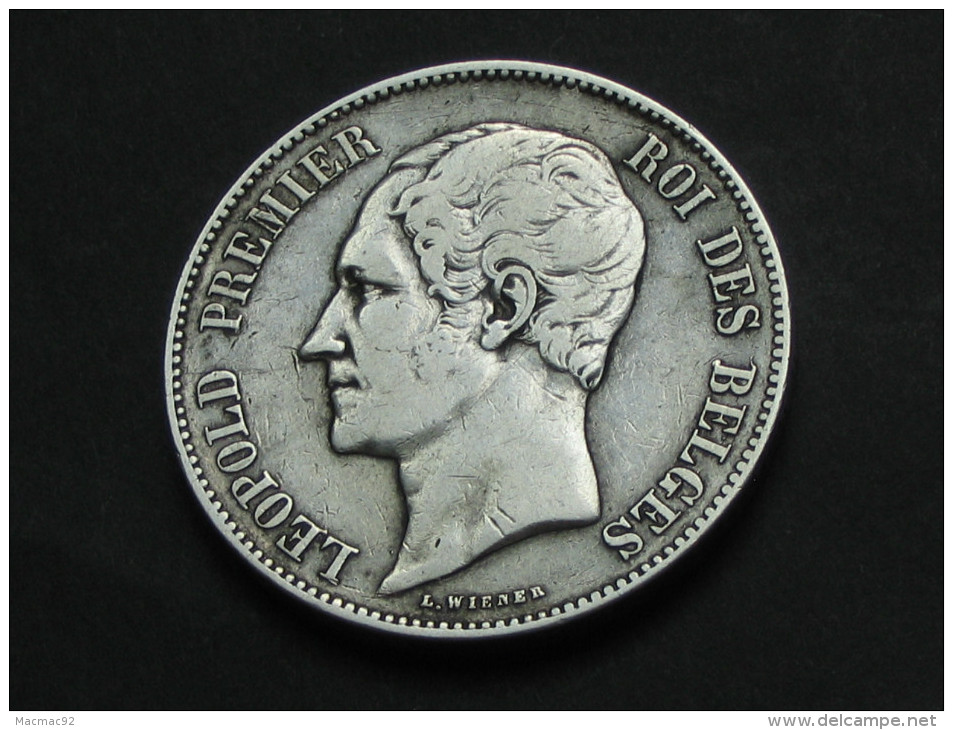 5 Francs 1851 -BELGIQUE - Leopold Premier I Roi Des Belges. - L´union Fait La Force **** EN ACHAT IMMEDIAT **** - 5 Francs