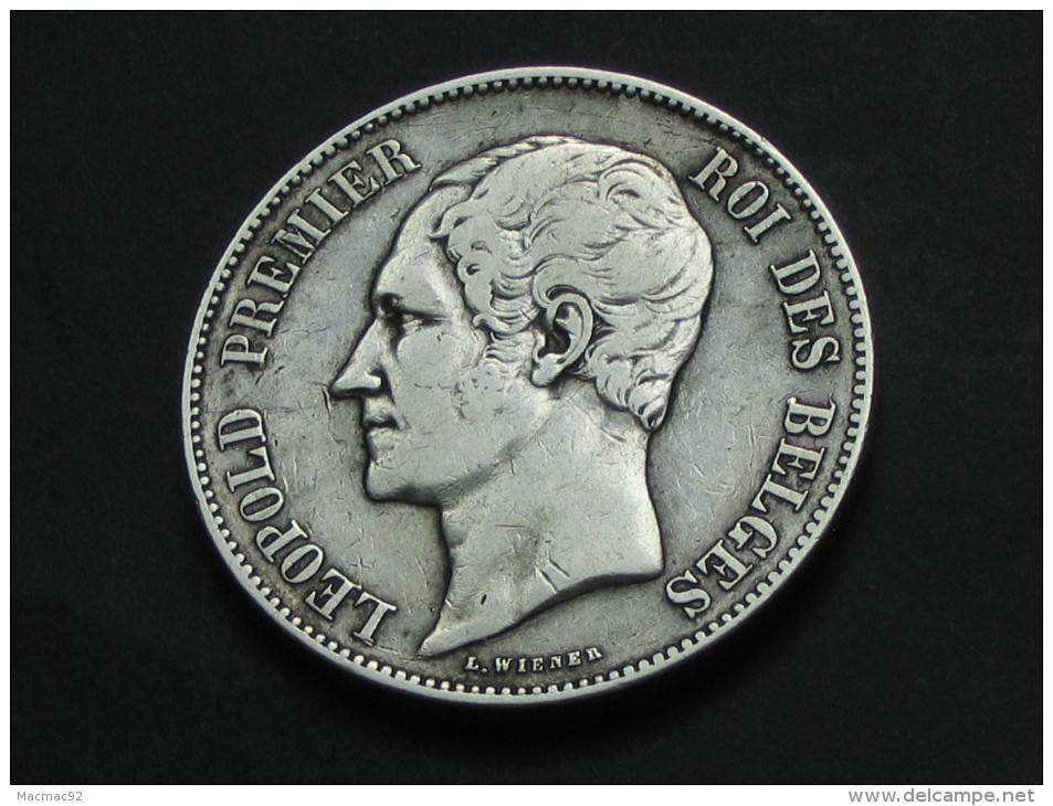 5 Francs 1851 -BELGIQUE - Leopold Premier I Roi Des Belges. - L´union Fait La Force **** EN ACHAT IMMEDIAT **** - 5 Frank